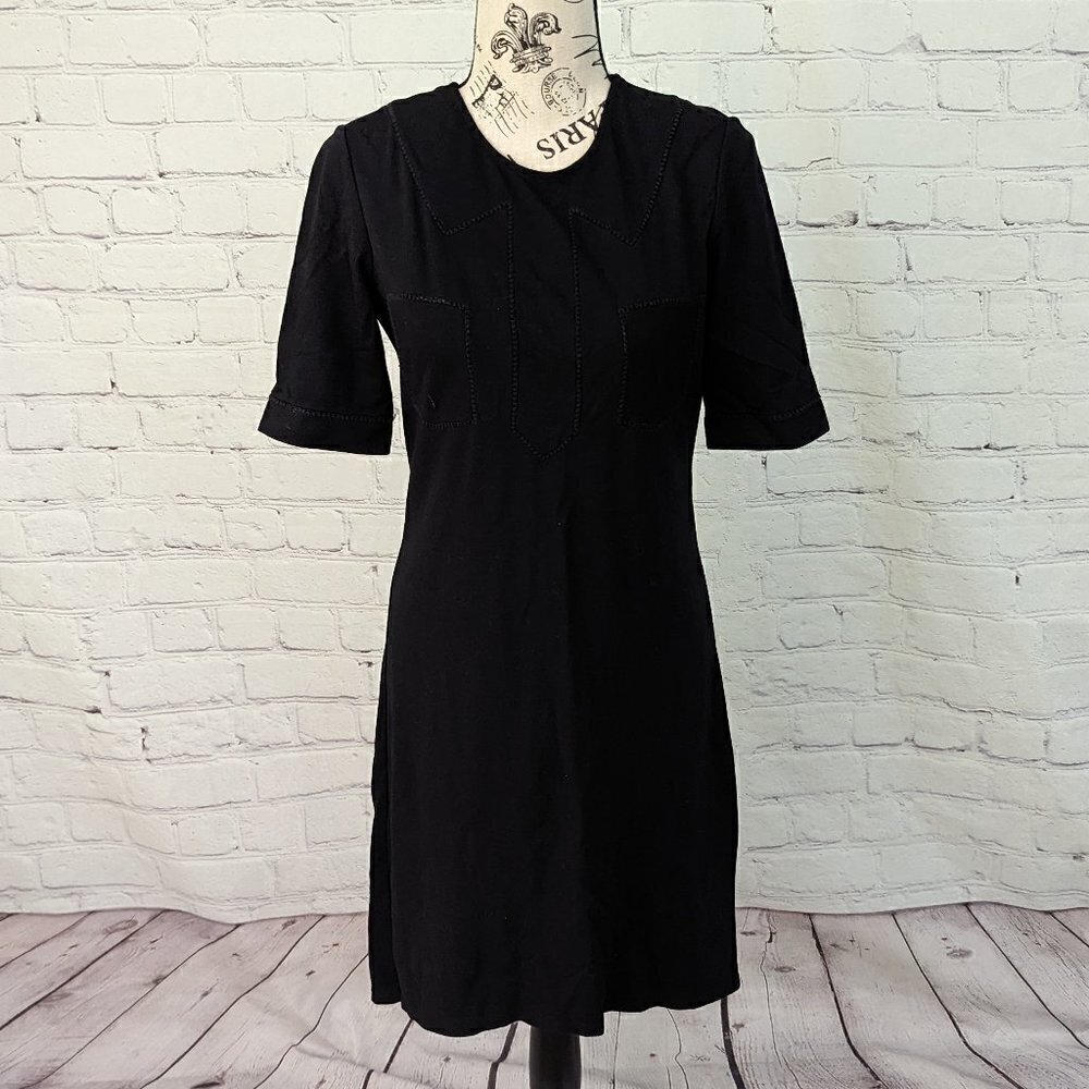 STELLA MCCARTNEY Black Sheath Dress LBD XS